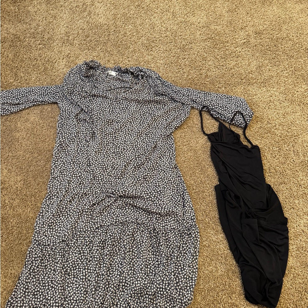 H&M floral B&W Maxi Dress